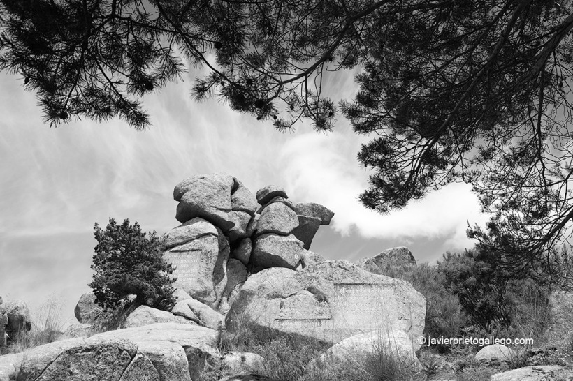 Peña del Arcipreste. Monumento al Arcipreste de Hita. Monumento Natural de Interés Nacional. Sierra de Guadarrama. Madrid. España.